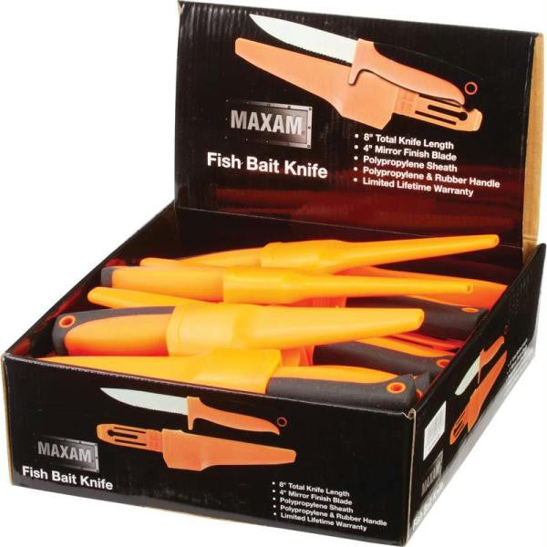 Maxam 24pc Fish Bait Knives In Countertop Display