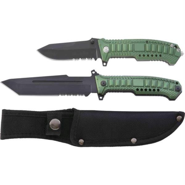 Maxam Liner Lock And Fixed Blade Knife Set