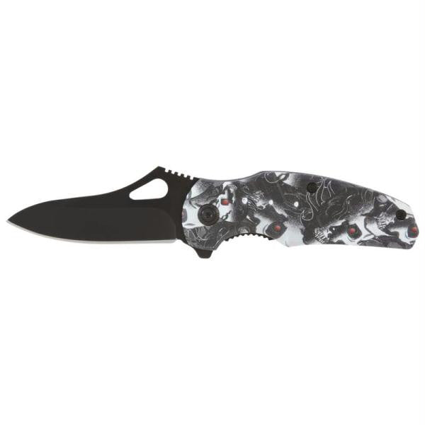 Maxam Liner Lock Knife- Skull Handle