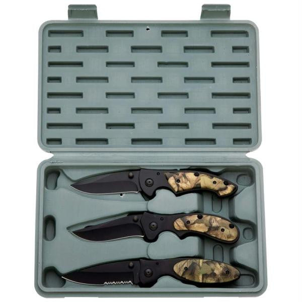 Maxam 3pc Liner Lock Knife Set