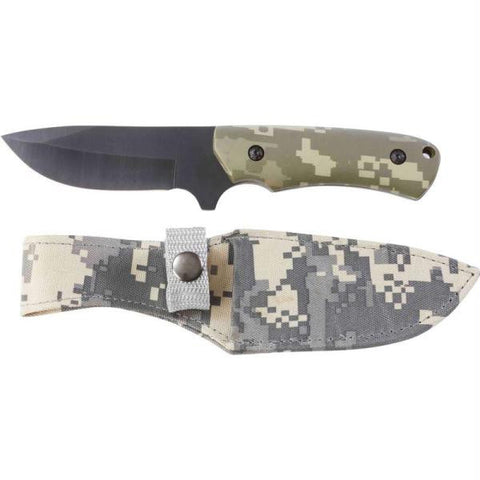 Maxam Fixed Blade Knife With Digital Camo Sheath