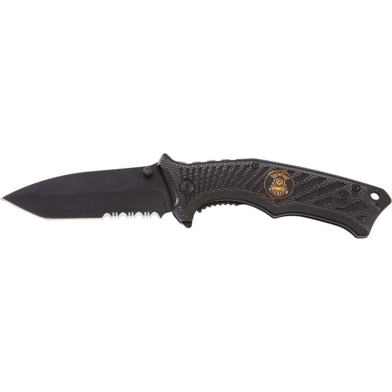 Maxam Assisted Opening Liner Lock Knife With Police Medallion