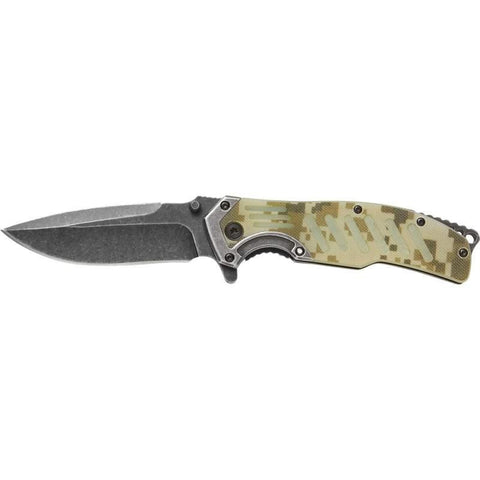 Rampant Assisted Opening Liner Lock Knife- 1-2in Ln Lock Dig Camo Knife