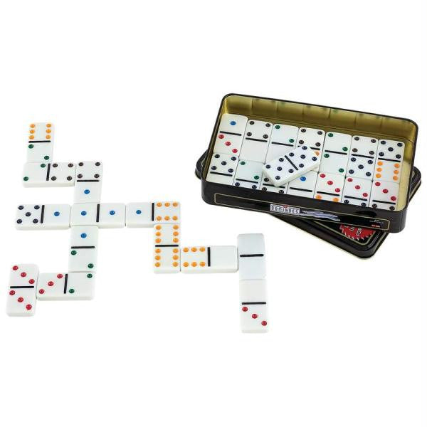 Maxam 28pc Double 6 Color Dot Domino Set