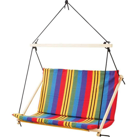 Club Fun Double-wide Hanging Rope Chair- Wide Hanging Rope Chair